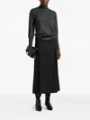Peserico Pleated Midi Skirt In Black