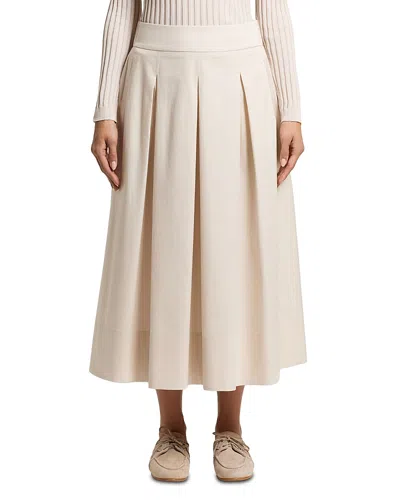 Peserico Pleated Midi Skirt In Brown