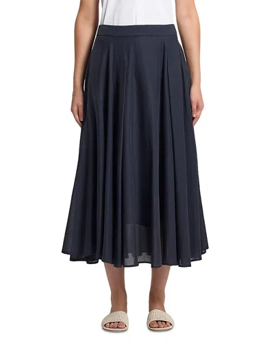 Peserico Pleated Midi Skirt In Gray