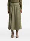 Peserico Pleated Midi Skirt In Green