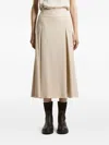 Peserico Pleated Midi Skirt In Neutral