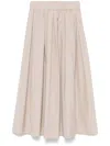 Peserico Cotton Midi Skirt In Neutrals