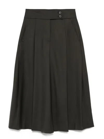 Peserico Pleated Panel Trousers In Black