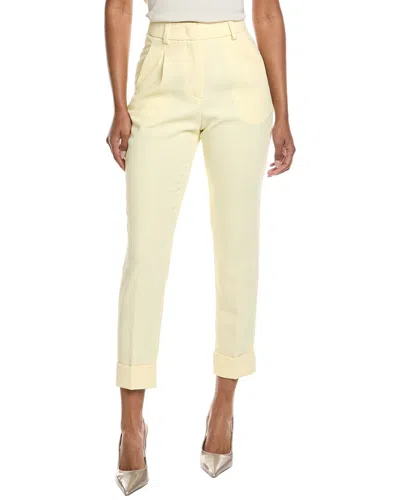 Peserico Pleated Pant In Yellow