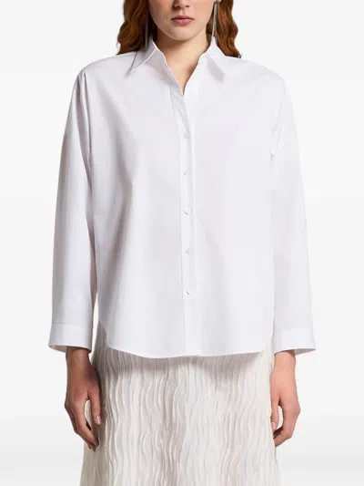 Peserico Pleated Shirt In White