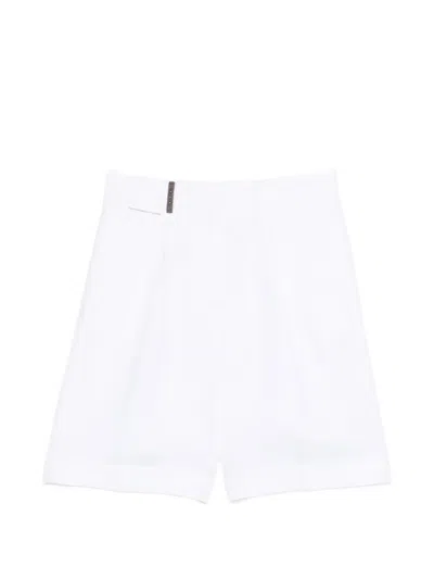 Peserico Pleated Shorts In White