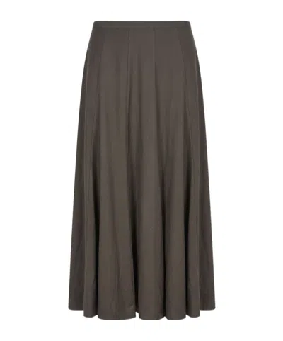 Peserico Pleated Skirt In Brown