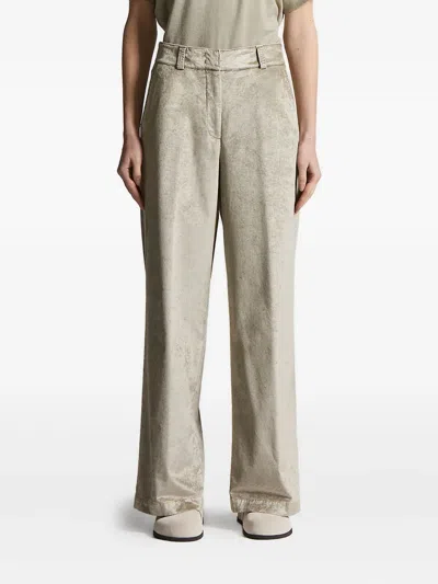 Peserico Pleated Straight-leg Trousers In Green