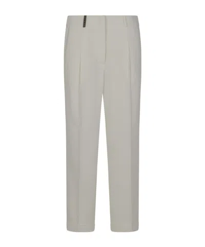 Peserico Pleated Straight-leg Pants In Multi