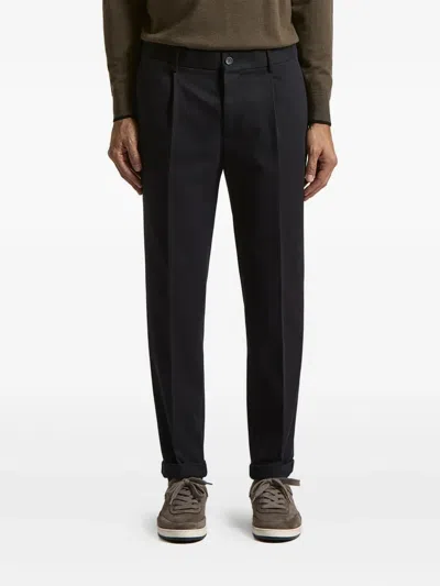 Peserico Pleated Trousers In Blue