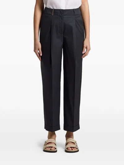 Peserico Pleated Trousers In Black