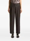 Peserico Pleated Trousers In Brown