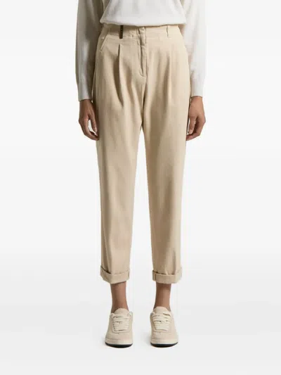 Peserico Pleated Trousers In Neutral