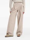 Peserico Pleated Trousers In Neutral