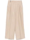 Peserico Pleated Trousers In Neutrals