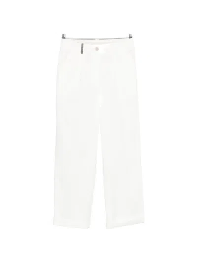 Peserico Pleated Trousers In White