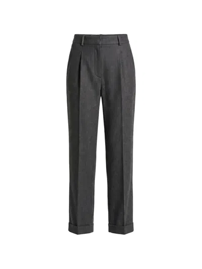 Peserico Casual Trousers With Belt Loops In Black