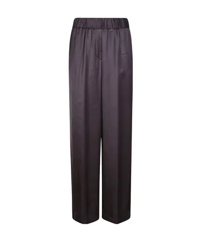 Peserico Pleated Wide-leg Trousers In Black
