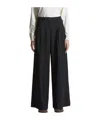 Peserico Pleated Wide-leg Trousers In Black