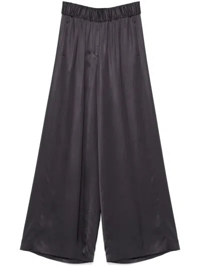 Peserico Wide-leg-hose Mit Bundfalten In Blau