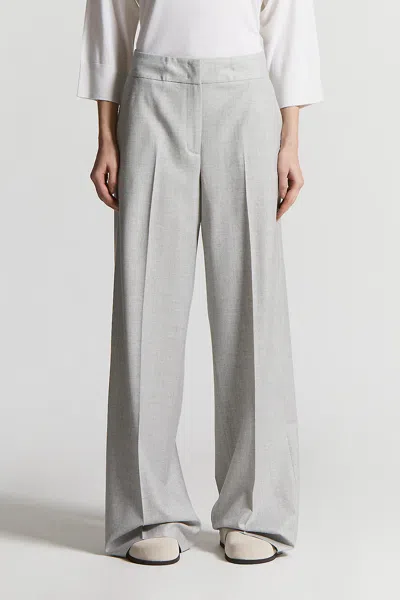 Peserico Pleated Wide-leg Trousers In Gray