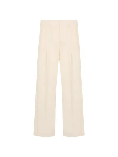 Peserico Pleated Wide-leg Trousers In Neutral