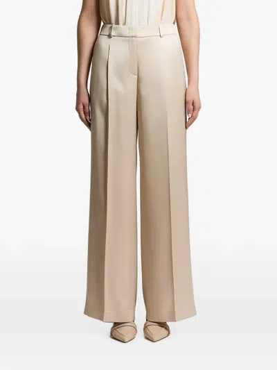 Peserico Pleated Wide-leg Trousers In Neutral