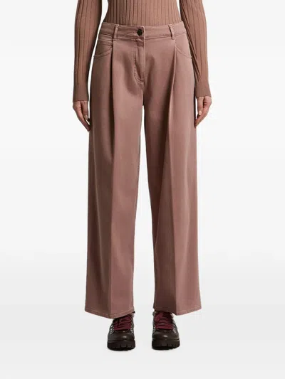 Peserico Pleated Wide-leg Trousers In Pink