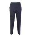 Peserico Pleated Zipper Casual Pants In Blue