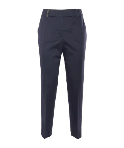 PESERICO PLEATED ZIPPER CASUAL PANTS