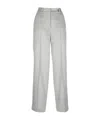 Peserico Pleated Zipper Casual Pants In Gray