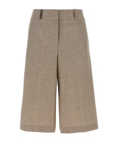 PESERICO PESERICO MICRO HOUNDSTOOTH KNEE-LENGTH BERMUDA SHORTS
