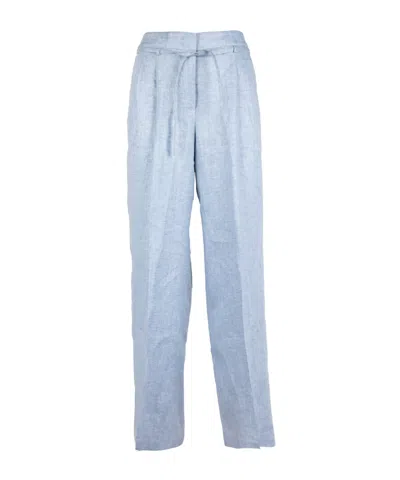 Peserico Pleated-design Trousers In Blue