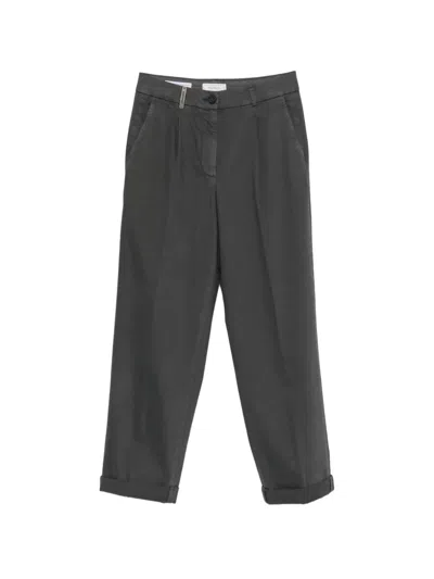 Peserico Pleated-detail Trousers In Gray