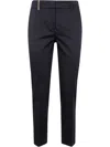 Peserico Woman Pants Midnight Blue Size 10 Cotton, Elastane In Black