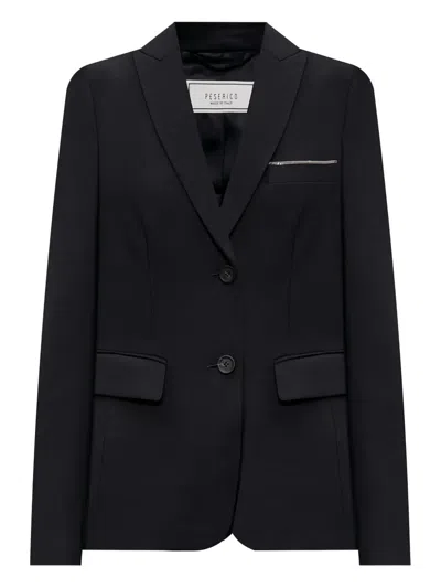 Peserico Pocket Blazer In Black