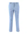 Peserico Straight Leg Trousers With Tailored Fit In Blue