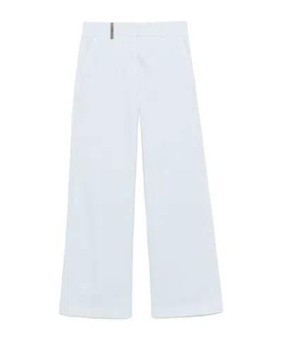 Peserico Pocket Casual Pants In White