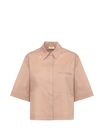 Peserico Pocket Detail Shirt In Pink