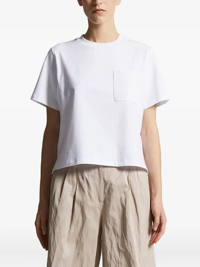 Peserico Pocket-embellished T-shirt In Gray