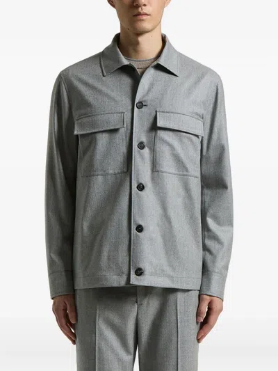 Peserico Pocket Jacket In Gray