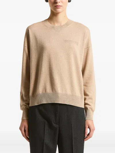 Peserico Pocket Knitwear In Neutral