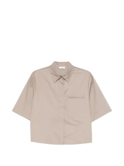Peserico Pocket Short-sleeve Shirt In Neutral