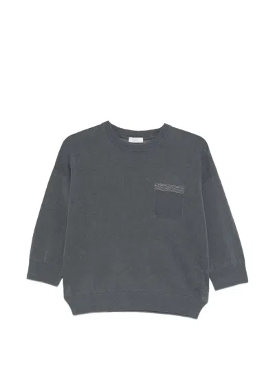 Peserico Pocket Sweater In Gray