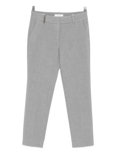 Peserico Pocket Trousers In Gray