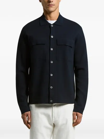 Peserico Pocket-button Shirt In Blue