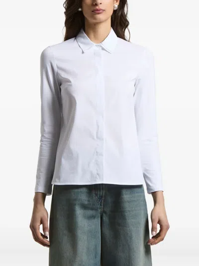 Peserico Point-collar Cotton Shirt In White