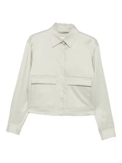 Peserico Point-collar Jacket In Green
