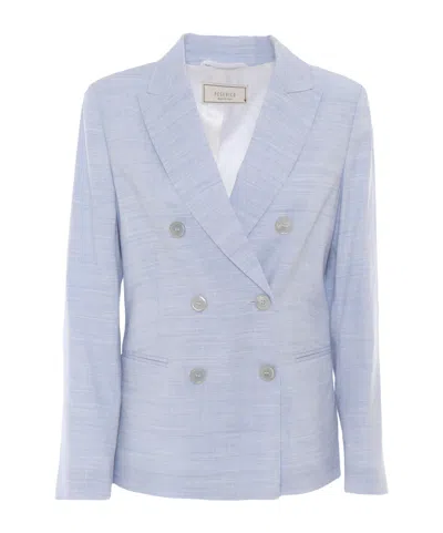 Peserico Pointed Lapel Suit Jacket