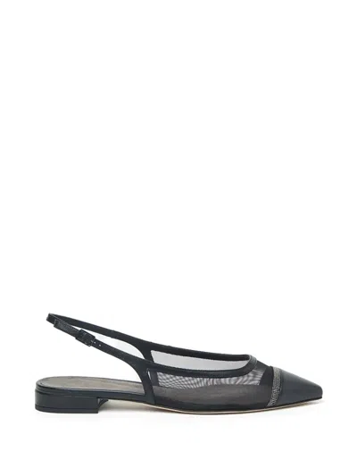 Peserico Pointed-toe Ballet Flats In Black